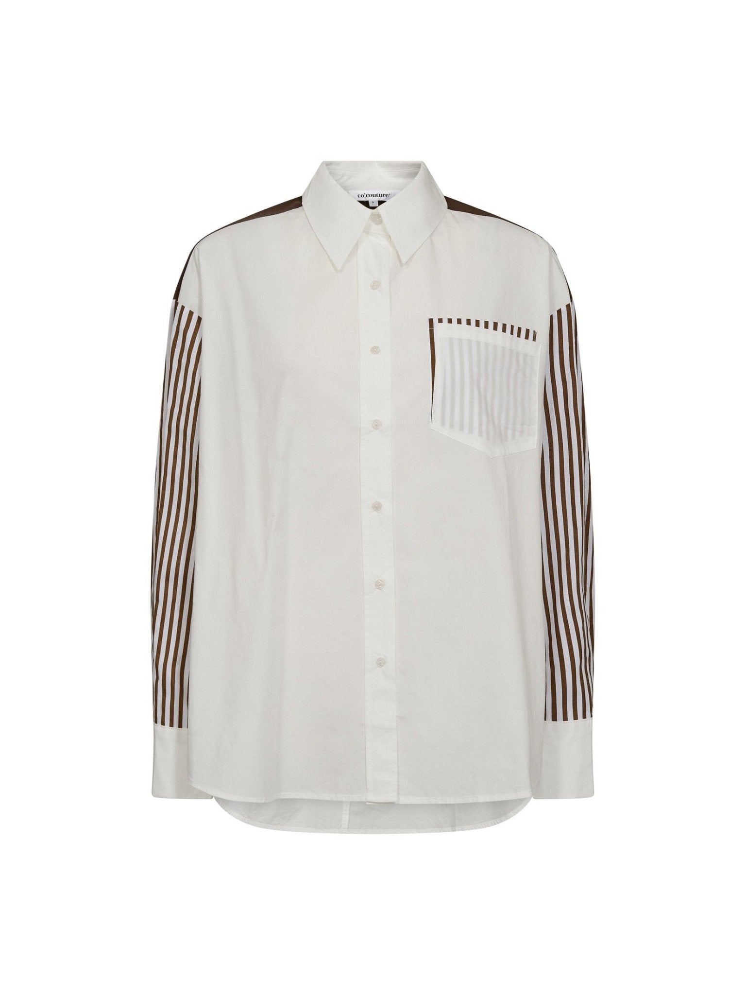 MioCC Stripe Shirt - Dark Brown - Co'couture
