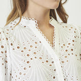 NayaCC Anglaise SS Shirt - White - Co'couture