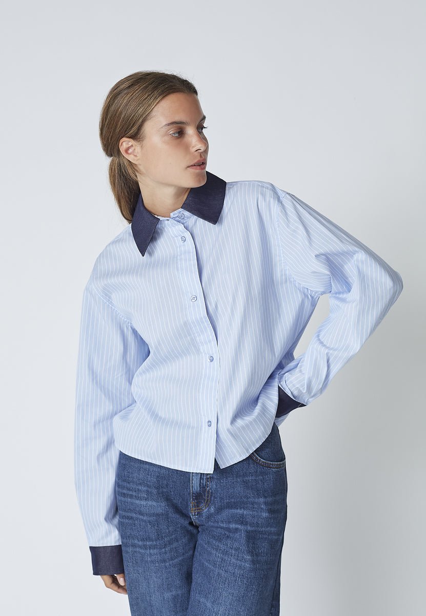 NelsonCC Stripe Shirt - Pale Blue - Co'couture