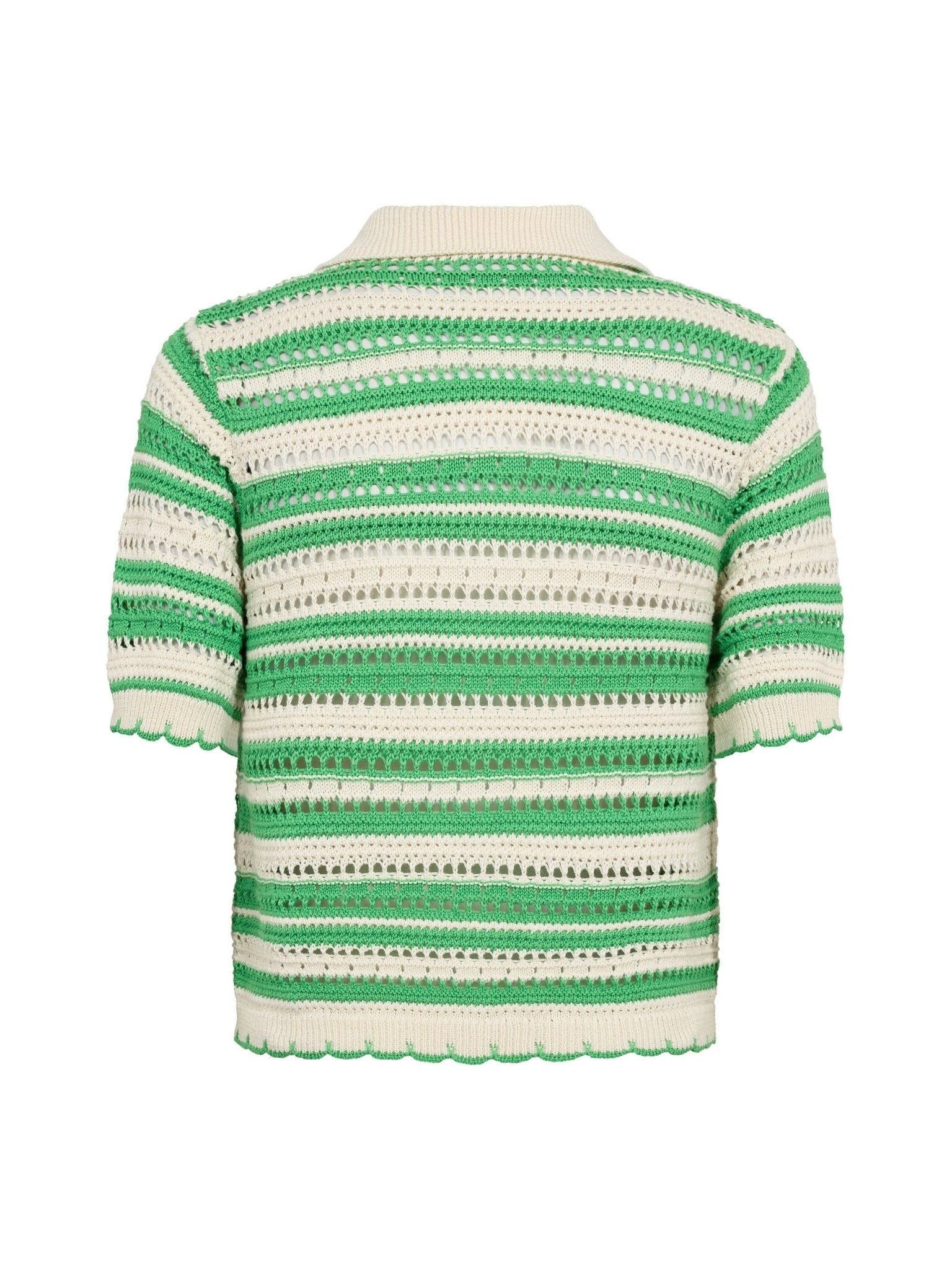 OdetteCC Stripe SS Cardigan - Green - Co'couture