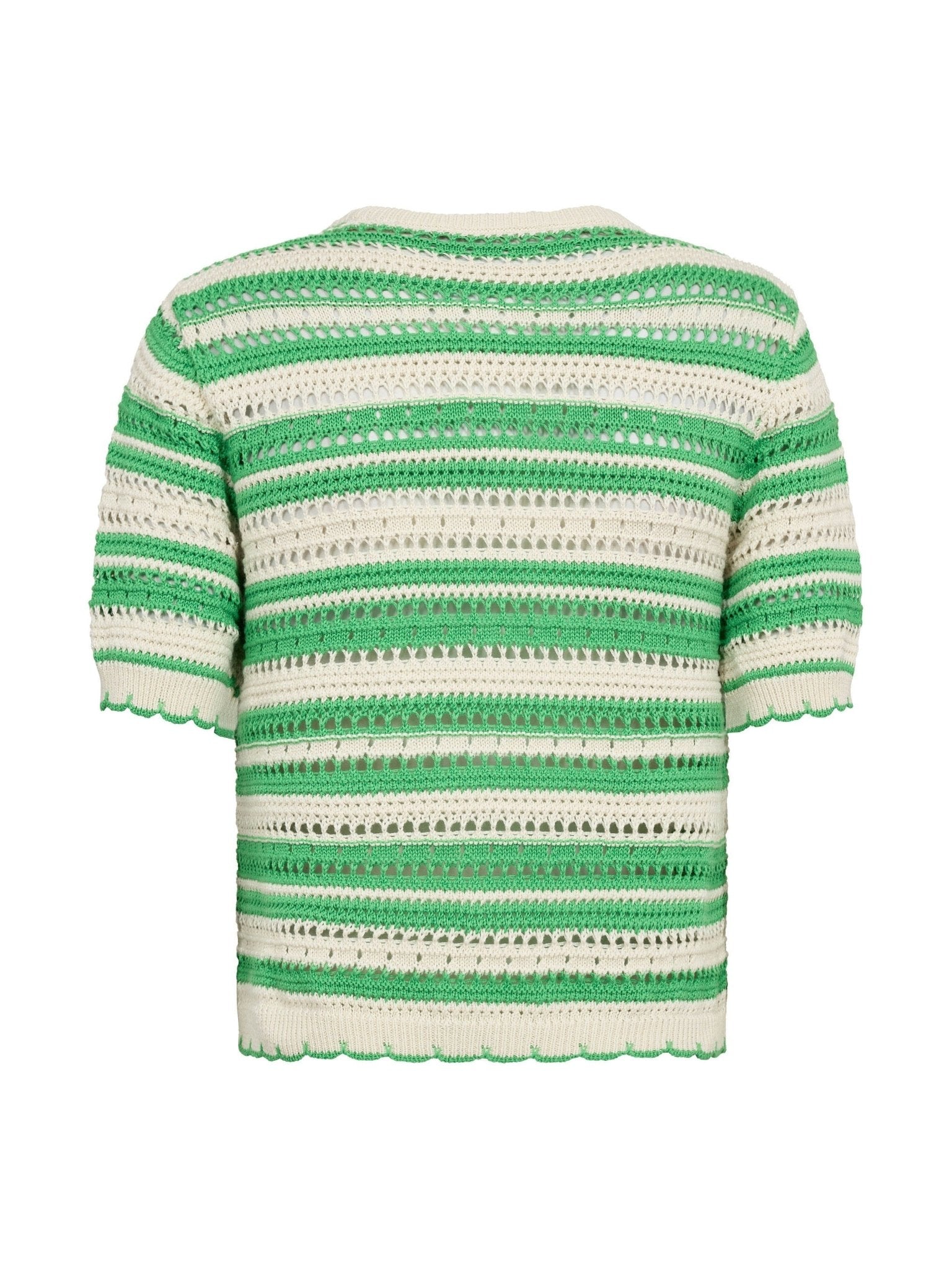OdetteCC Stripe SS O - Knit - Green - Co'couture