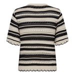 OdetteCC Stripe SS O - Knit - OffWhite - Black - Co'couture