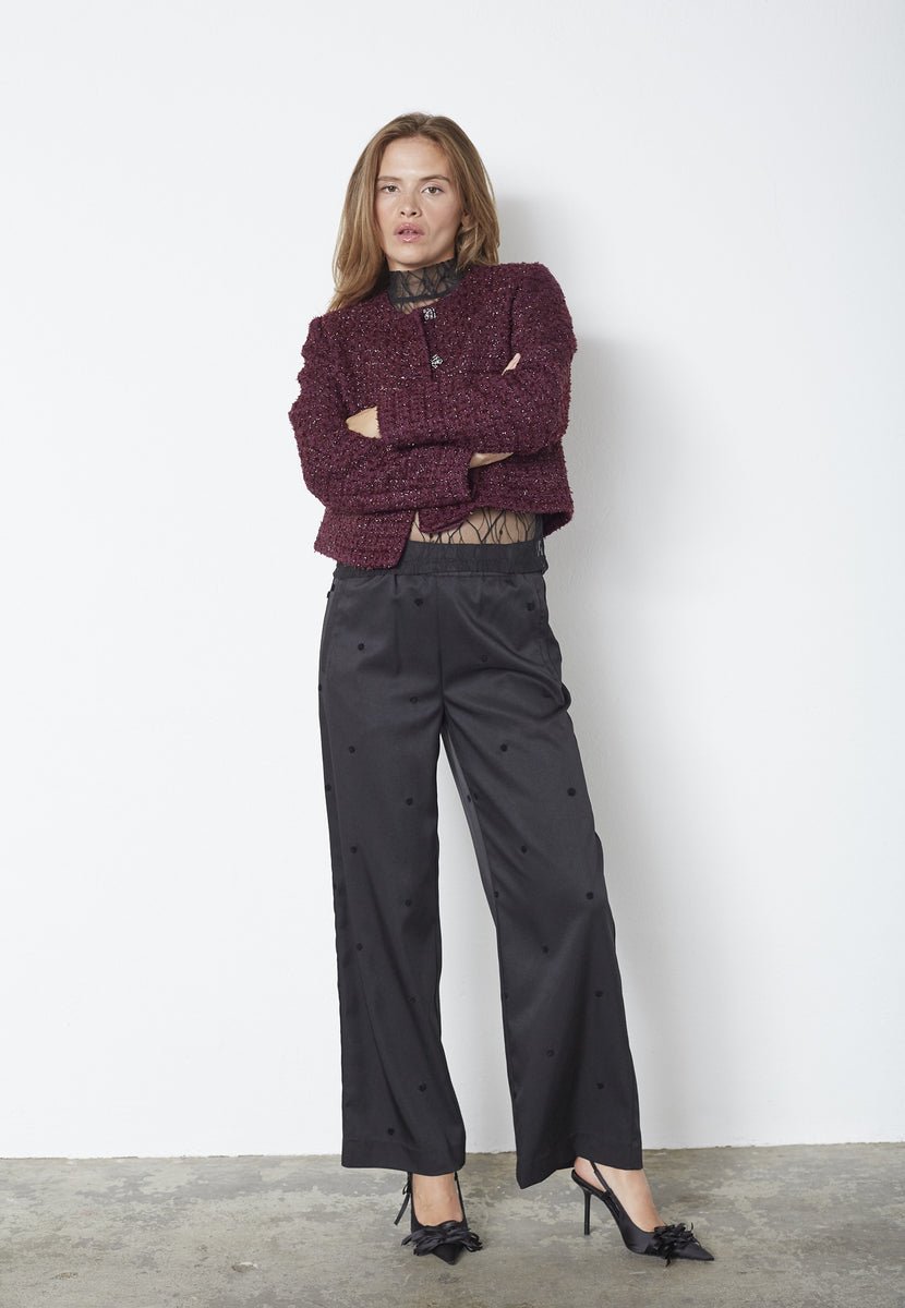 PeachCC Boucle Jacket - Plum - Co'couture