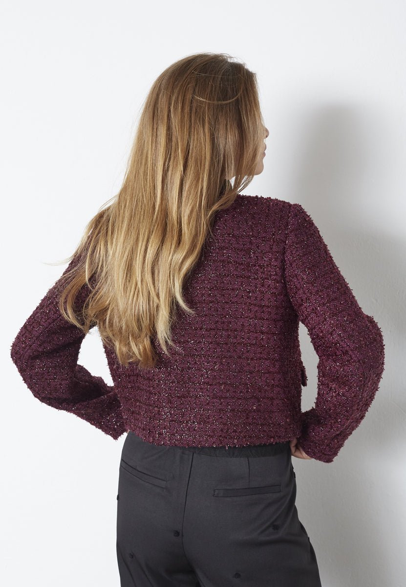 PeachCC Boucle Jacket - Plum - Co'couture