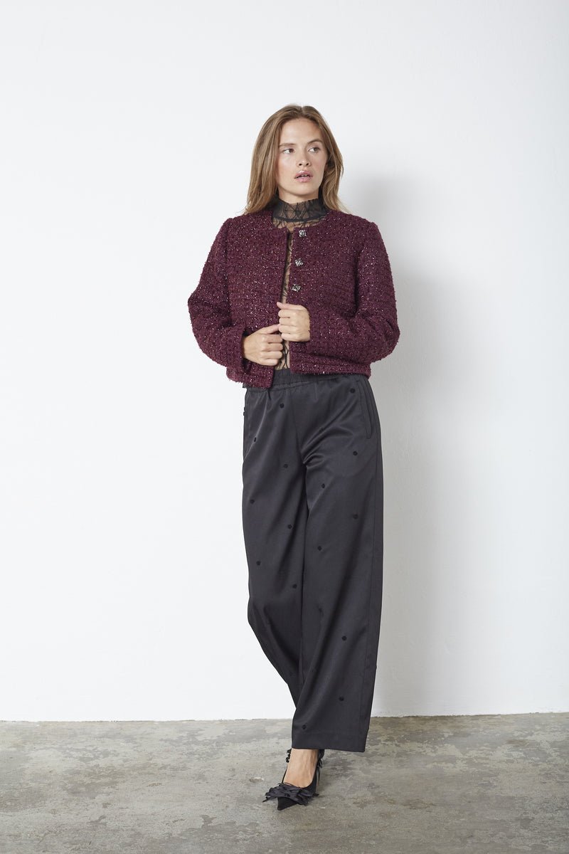 PeachCC Boucle Jacket - Plum - Co'couture