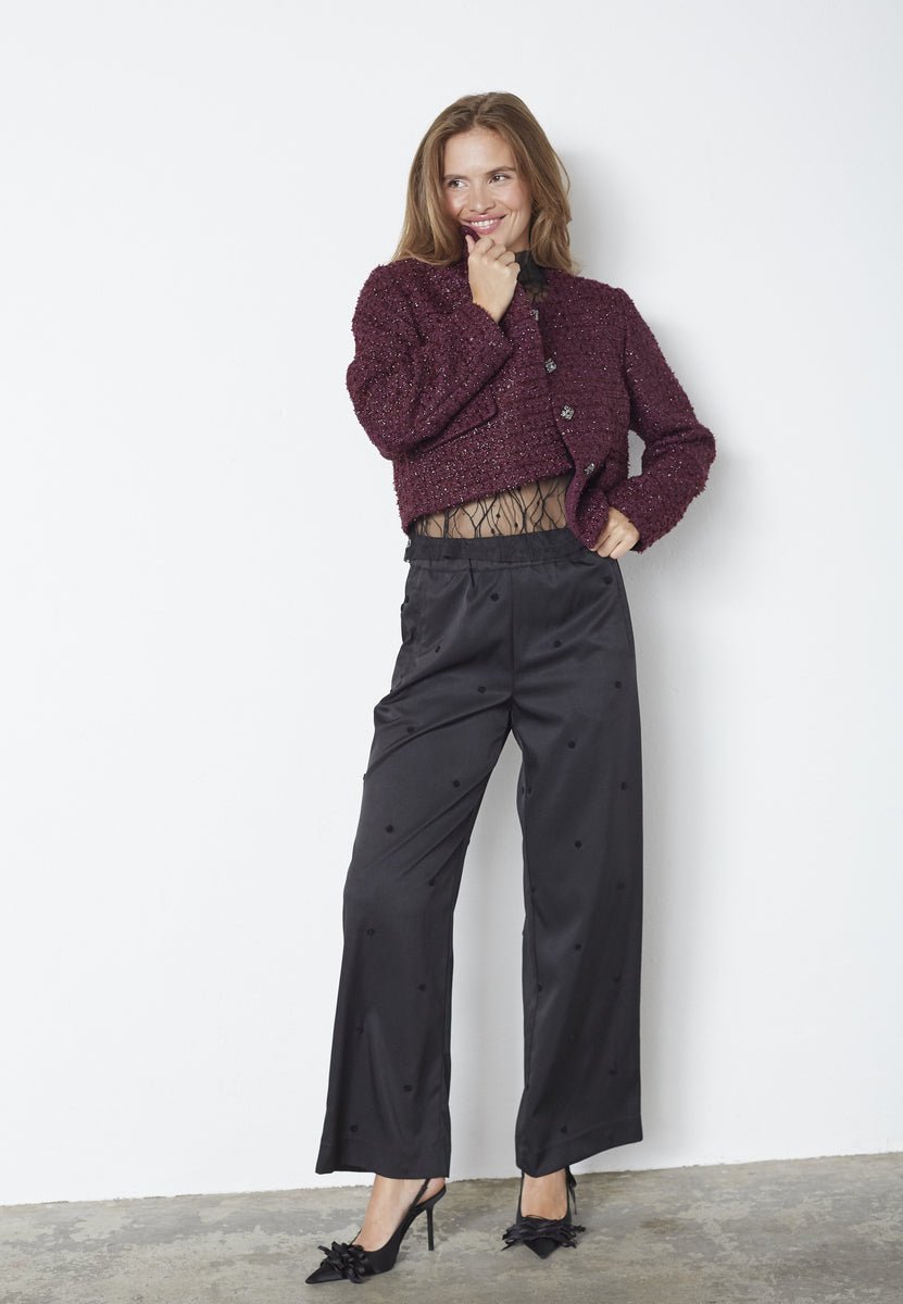 PeachCC Boucle Jacket - Plum - Co'couture