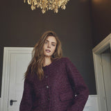 PeachCC Boucle Jacket - Plum - Co'couture