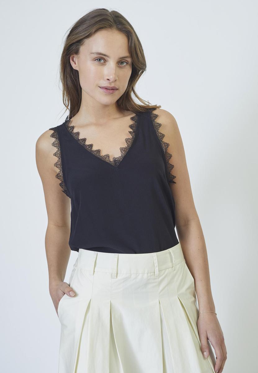 PerinCC Lace Singlet - Black - Co'couture
