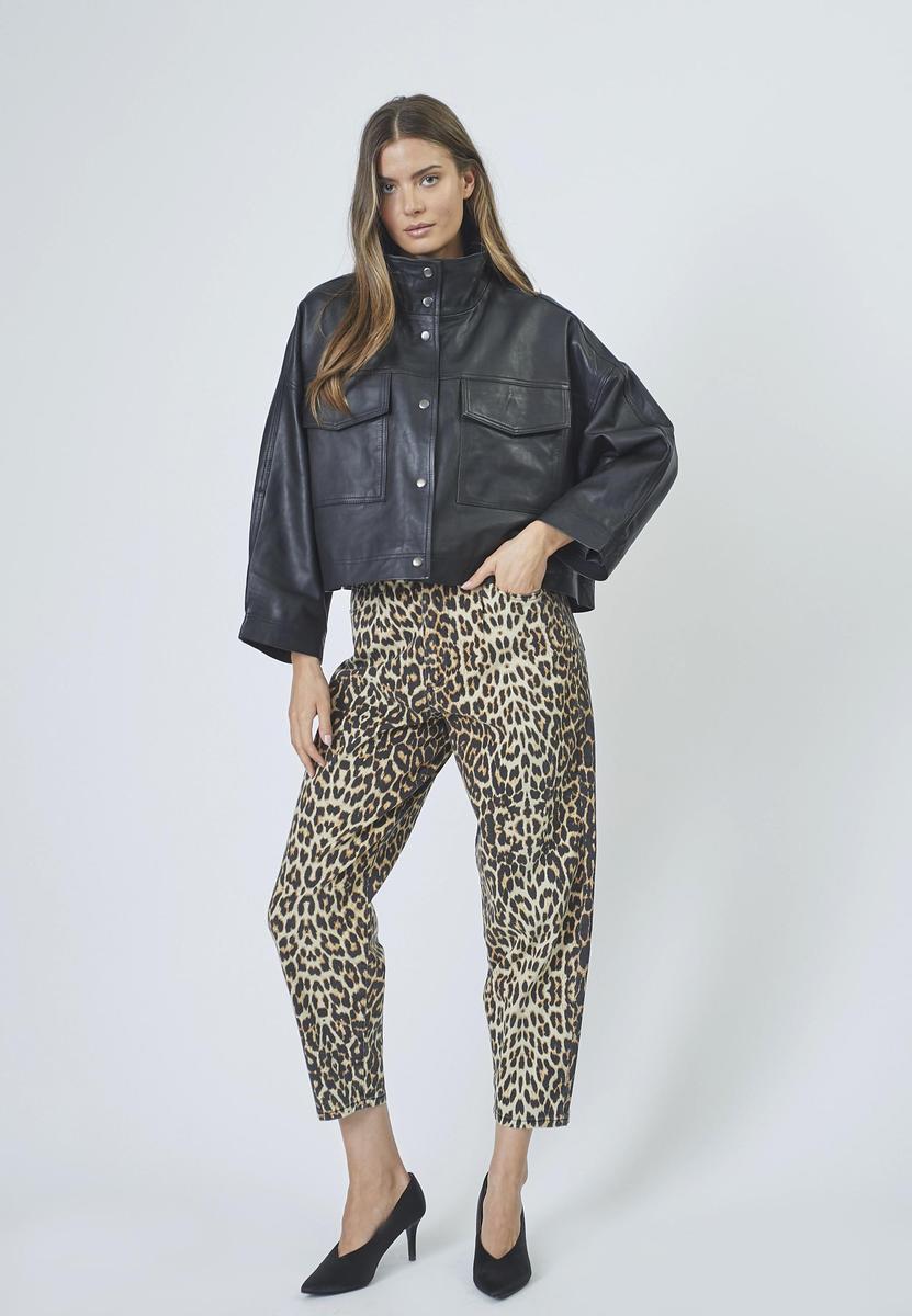 PhoebeCC Leather Box Jacket - Black - Co'couture