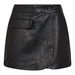 PhoebeCC Leather Wrap Skort - Black - Co'couture
