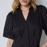 PoppyCC Emb Pleat Dress - Black - Co'couture