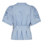 PoppyCC Emb SS V - Shirt - Pale Blue - Co'couture