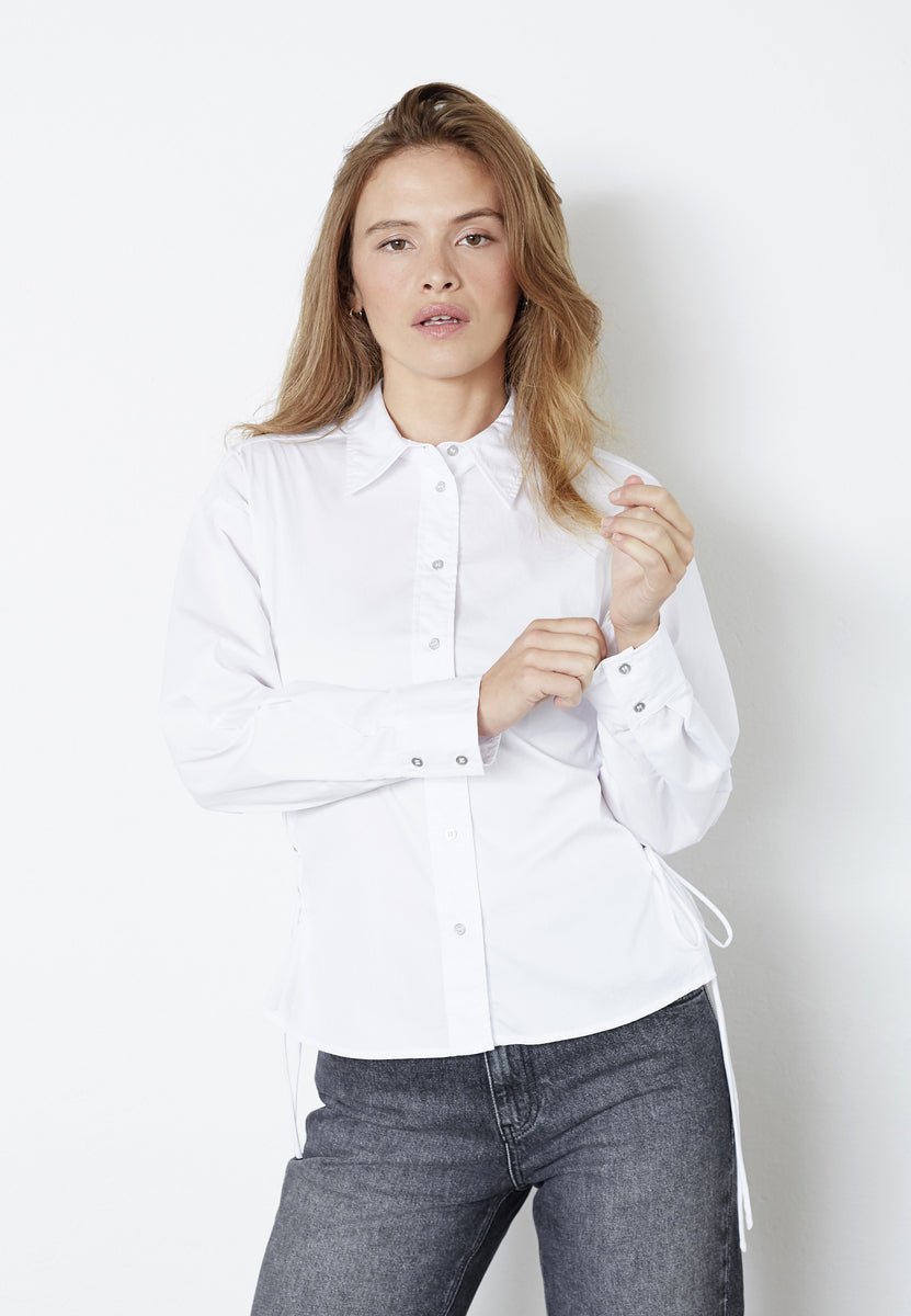 PoppyCC Eyelet Tie Shirt - White - Co'couture
