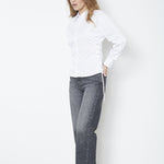 PoppyCC Eyelet Tie Shirt - White - Co'couture