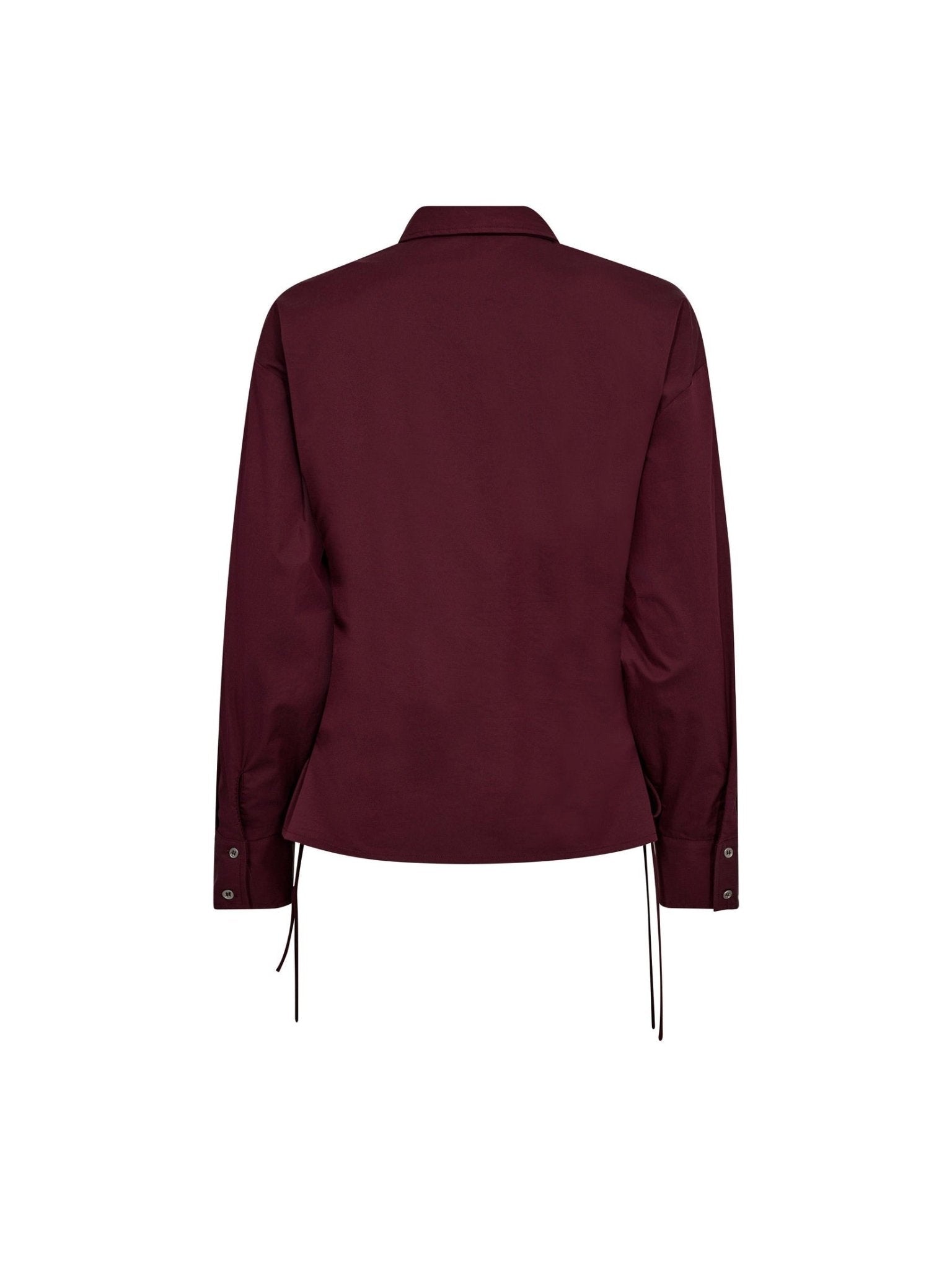 PoppyCC Eyelet Tie Shirt - Winered - Co'couture