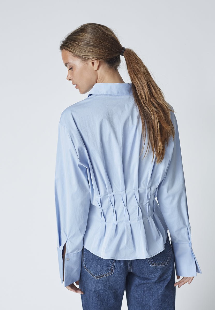 PoppyCC Pleat Waist Shirt - Pale Blue - Co'couture