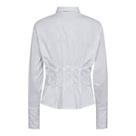PoppyCC Pleat Waist Shirt - White - Co'couture