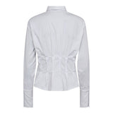 PoppyCC Pleat Waist Shirt - White - Co'couture
