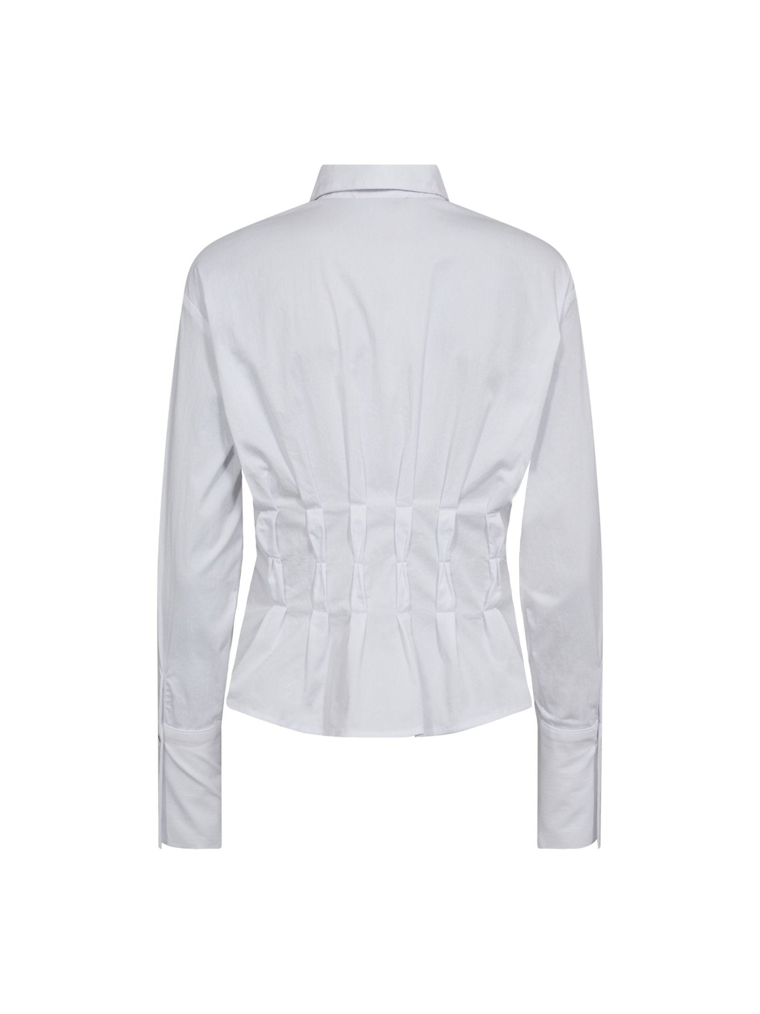 PoppyCC Pleat Waist Shirt - White - Co'couture