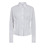 PoppyCC Pleat Waist Shirt - White - Co'couture