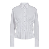 PoppyCC Pleat Waist Shirt - White - Co'couture