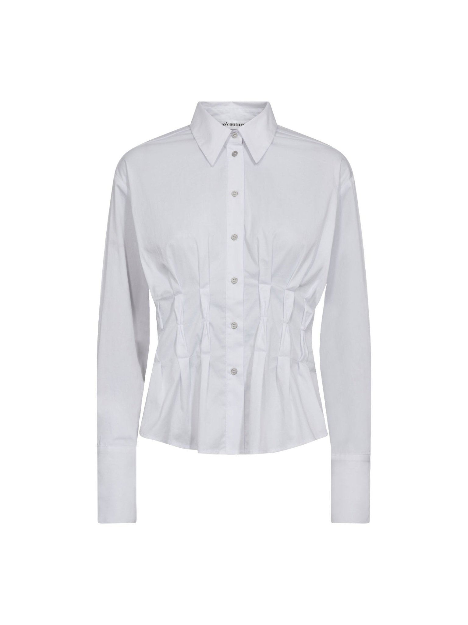 PoppyCC Pleat Waist Shirt - White - Co'couture
