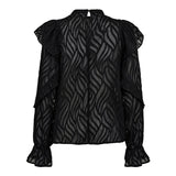RochelleCC Frill Blouse - Black - Co'couture