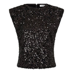RoslynCC Sequin Top - Black - Co'couture