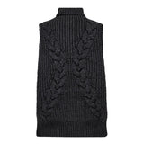 RowCC Cable Knit Top - Dark Grey - Co'couture