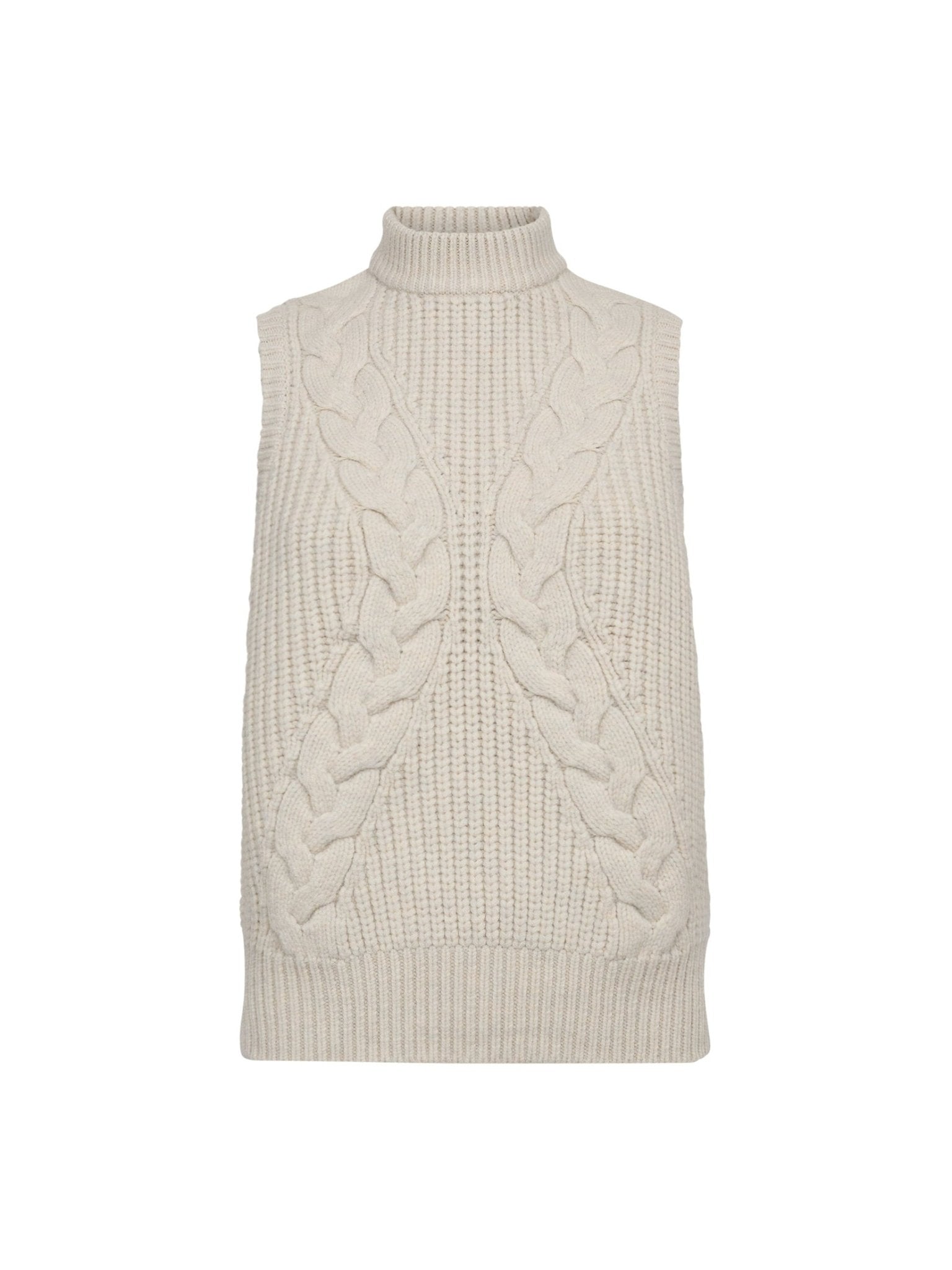 RowCC Cable Knit Top - Ivory - Co'couture