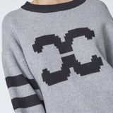 RowCC Coco Logo Knit - Light Grey - Co'couture