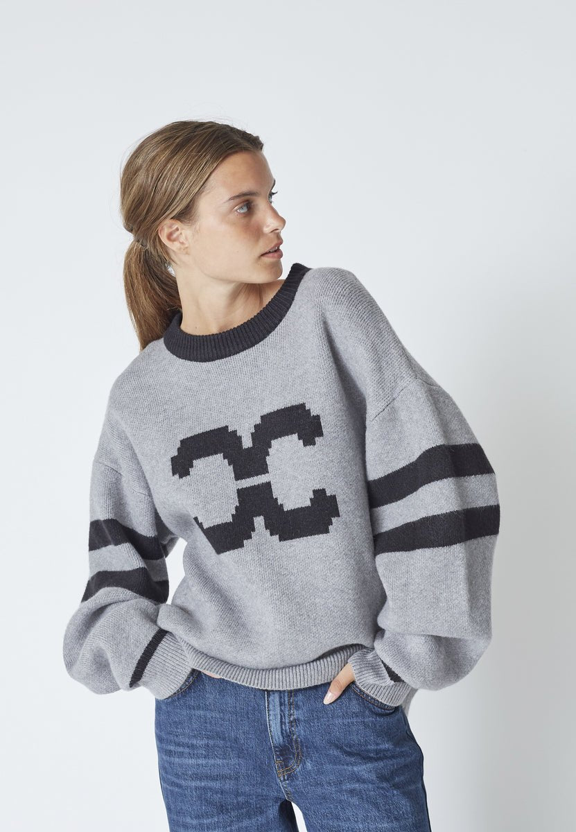 RowCC Coco Logo Knit - Light Grey - Co'couture