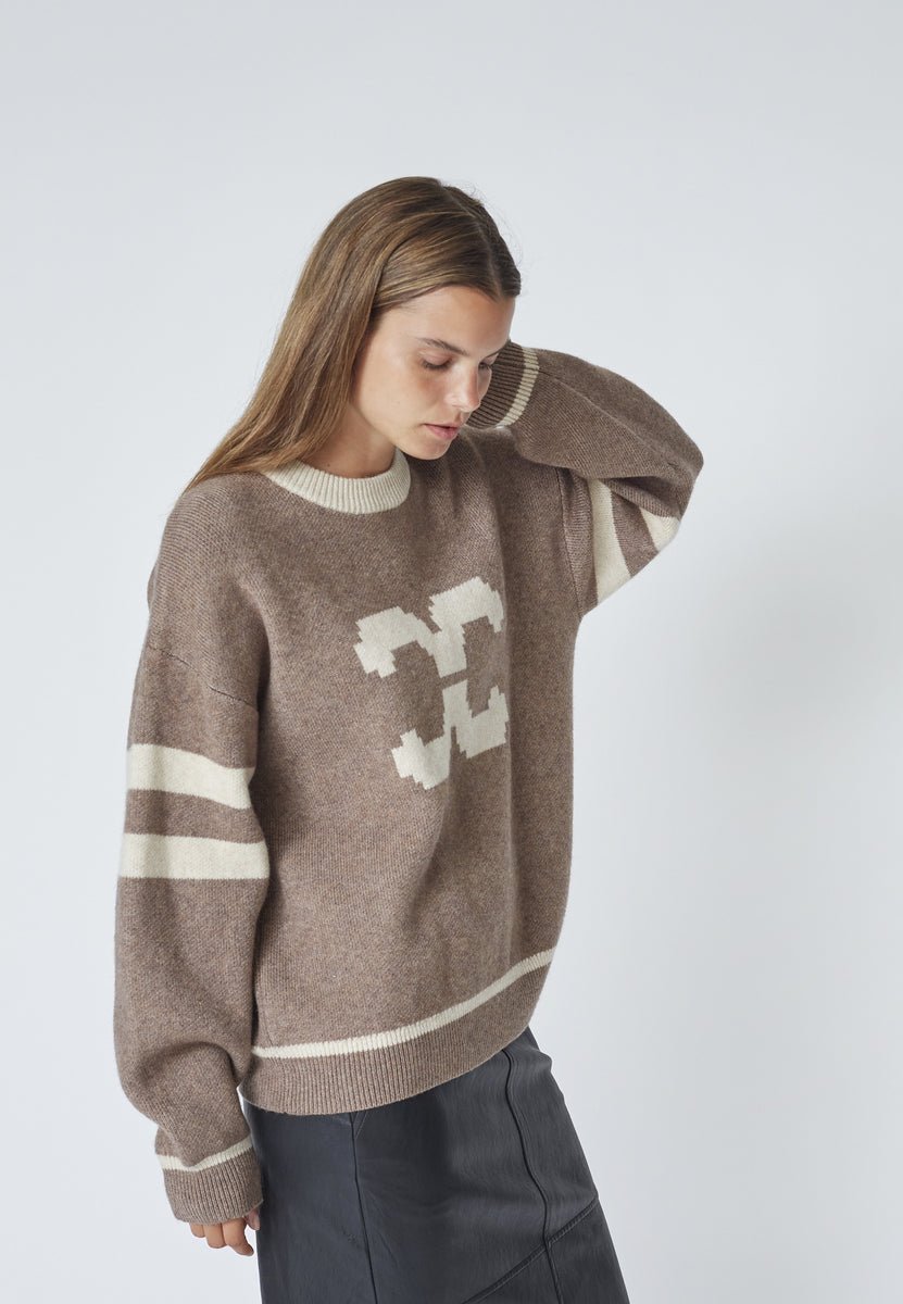 RowCC Coco Logo Knit - Walnut - Co'couture
