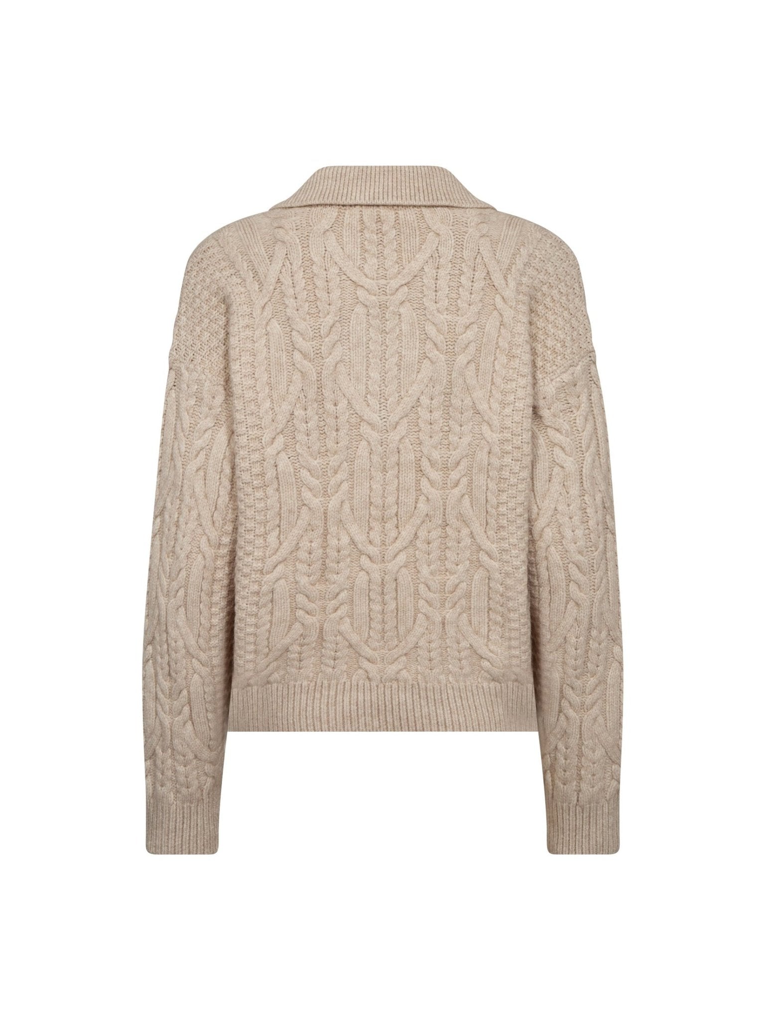 RowCC Collar Cable Knit - Creme - Co'couture