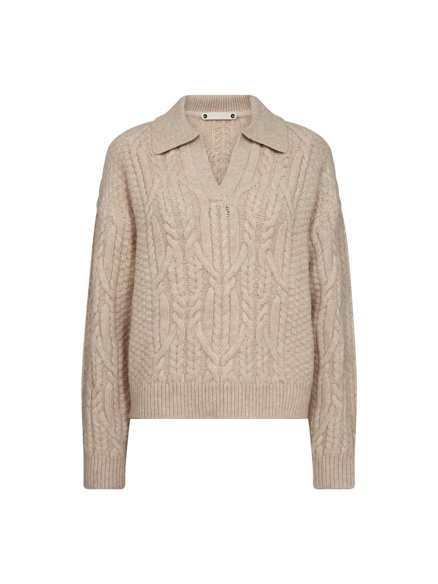 RowCC Collar Cable Knit - Creme - Co'couture