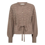 RowCC Pointelle Tie Cardigan - Champagne - Co'couture