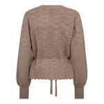 RowCC Pointelle Tie Cardigan - Champagne - Co'couture