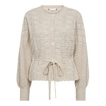 RowCC Pointelle Tie Cardigan - Ivory - Co'couture