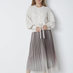 RowCC Pointelle Tie Cardigan - Ivory - Co'couture