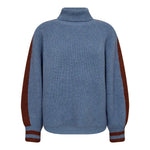 RowCC Roll Neck Rib Knit - Blue - Co'couture