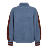 RowCC Roll Neck Rib Knit - Blue - Co'couture