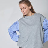 SabinaCC Mix Shirt Sweat - Light Grey - Co'couture