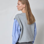 SabinaCC Mix Shirt Sweat - Light Grey - Co'couture