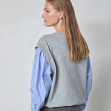 SabinaCC Mix Shirt Sweat - Light Grey - Co'couture