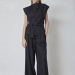 SagaCC Pleat Top - Black - Co'couture