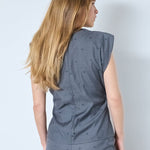 SagaCC Pleat Top - Mid Grey - Co'couture
