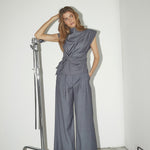 SagaCC Pleat Top - Mid Grey - Co'couture