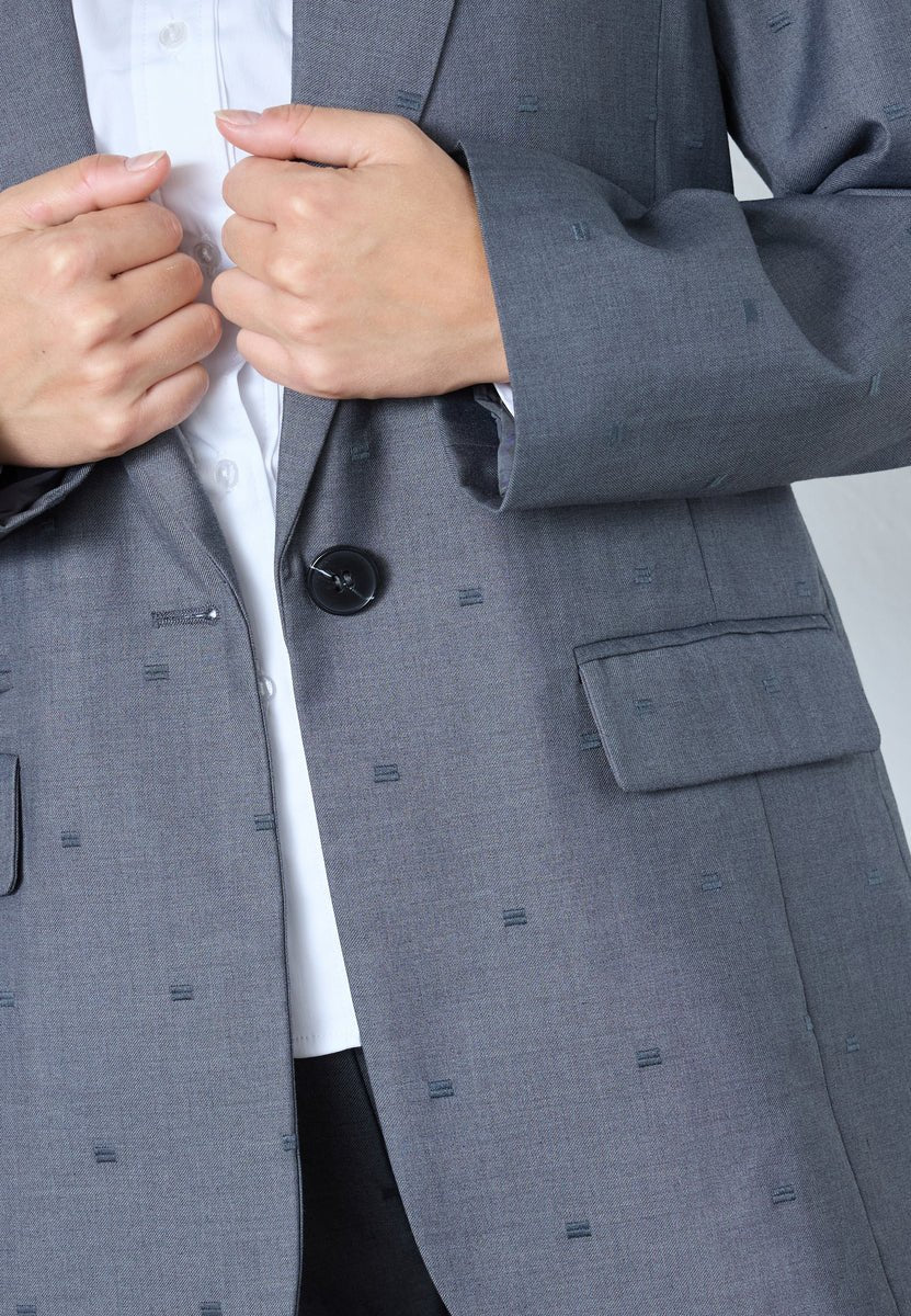 SagaCC Single Blazer - Mid Grey - Co'couture