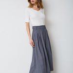 SalvieCC Anya Pleat Skirt - Denim blue - Co'couture