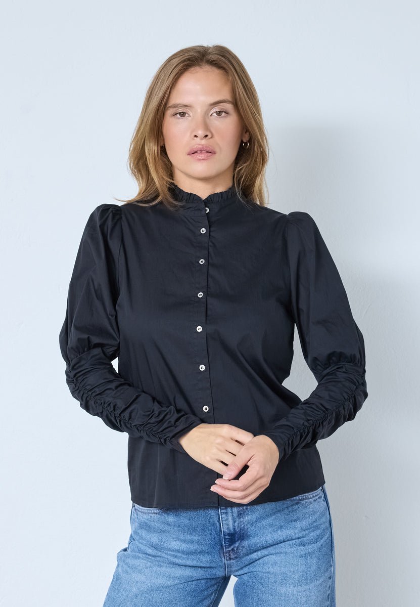 SandyCC Poplin Puff Shirt - Black - Co'couture